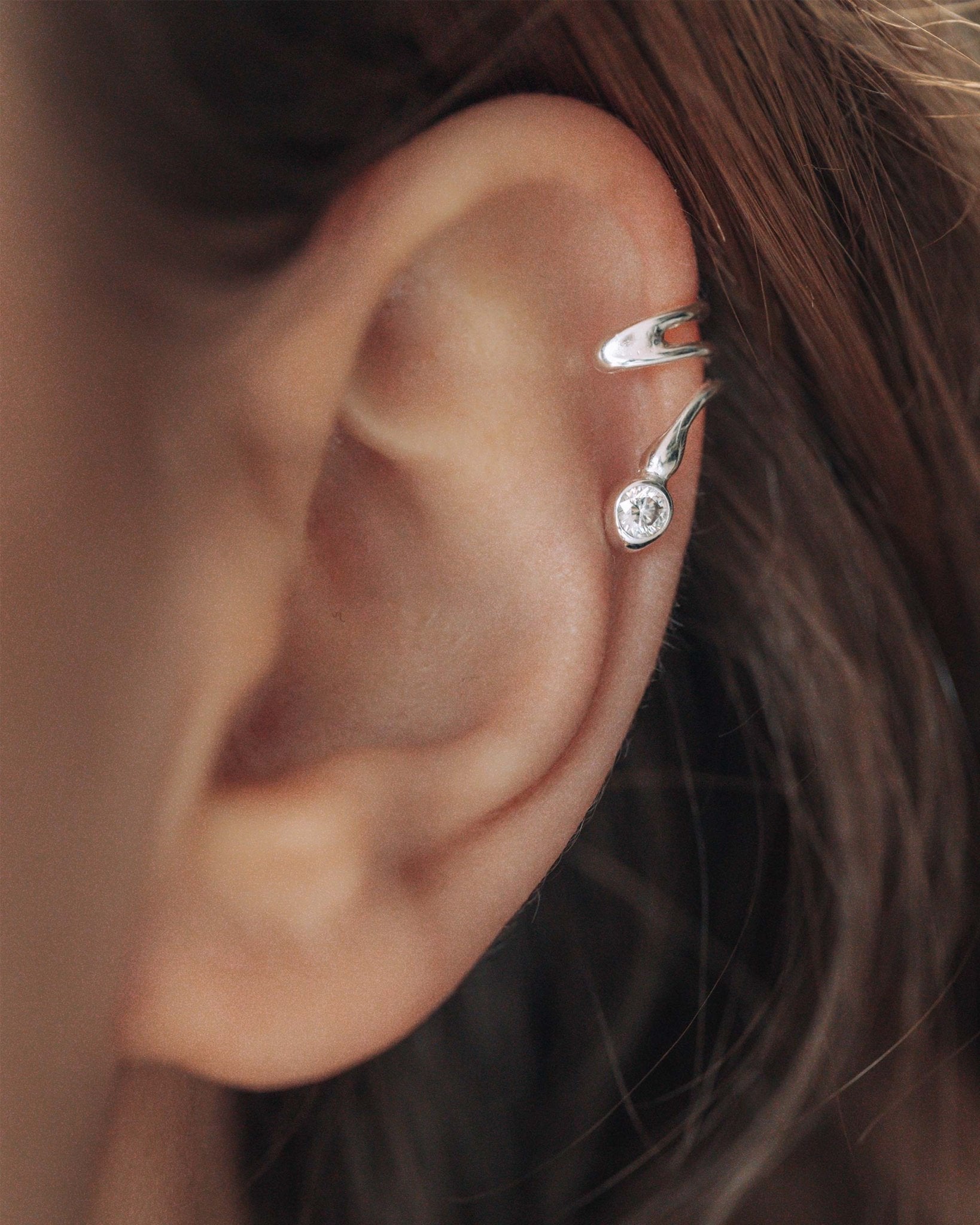 Helix Earcuff Sylvi mit Kristall Nella & Sina